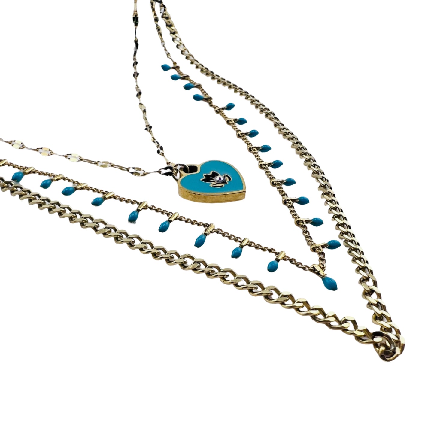 Enamel Beads Necklace Trio