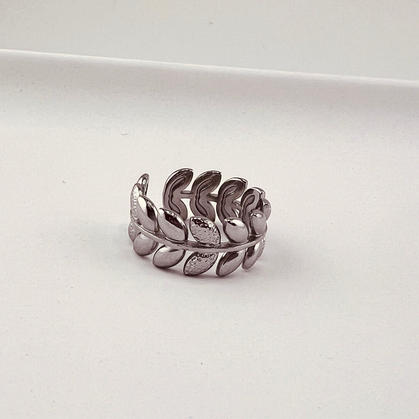 Silver Leaves Ring