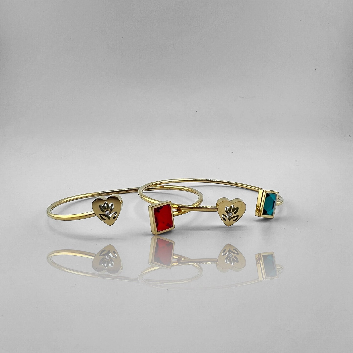 Heart/Crystal Bangles